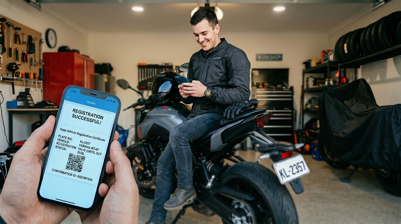 Onlinezulassung im Wohnzimmer