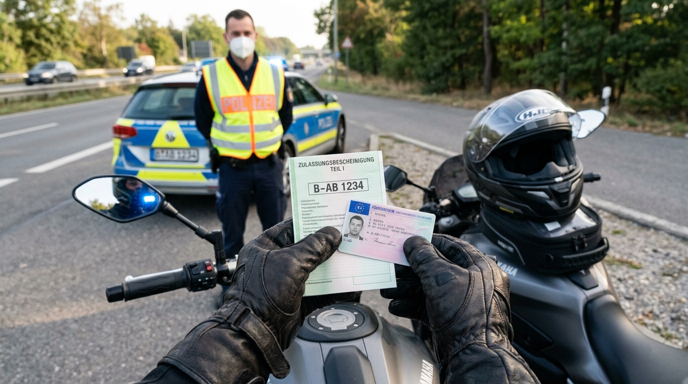 Motorrad-Verkehrskontrolle