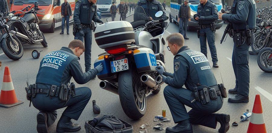 Motorrad-Verkehrskontrolle