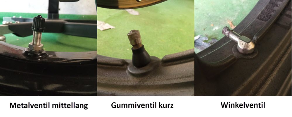 Reifenwechsel Motorrad, Reifenventil
