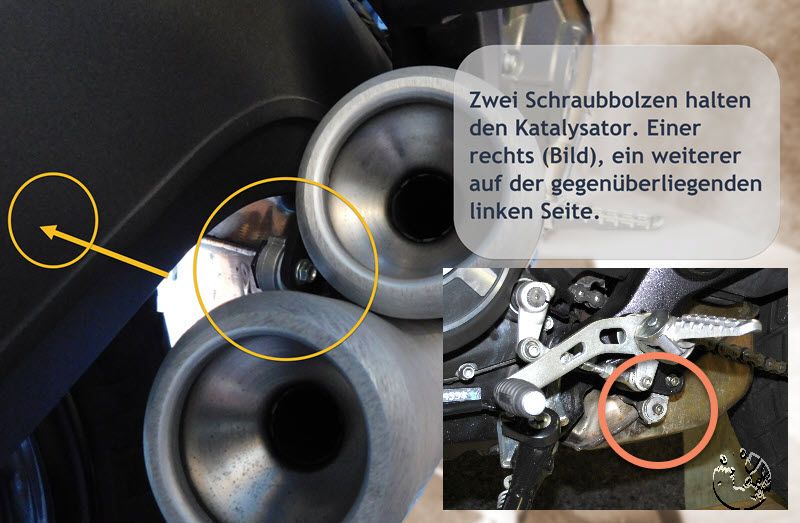Demontage Katalysator Ducati Scrambler 800