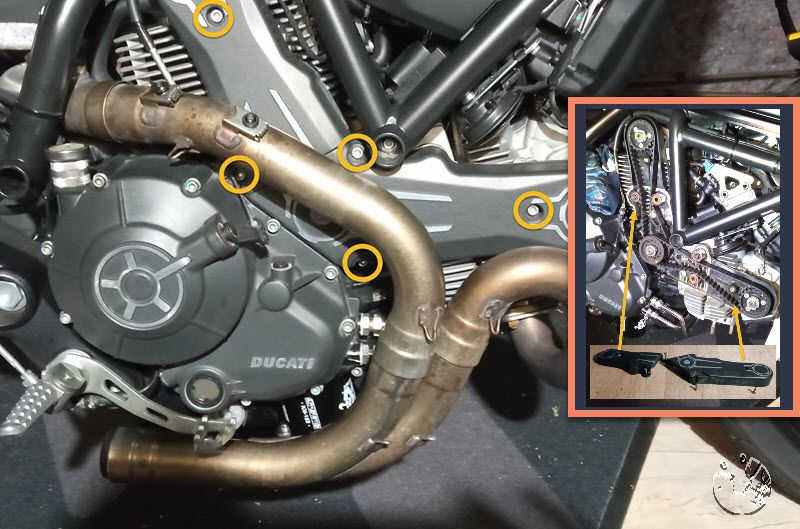 Verschraubungen Zahnriemenkasten Ducati Scrambler 800