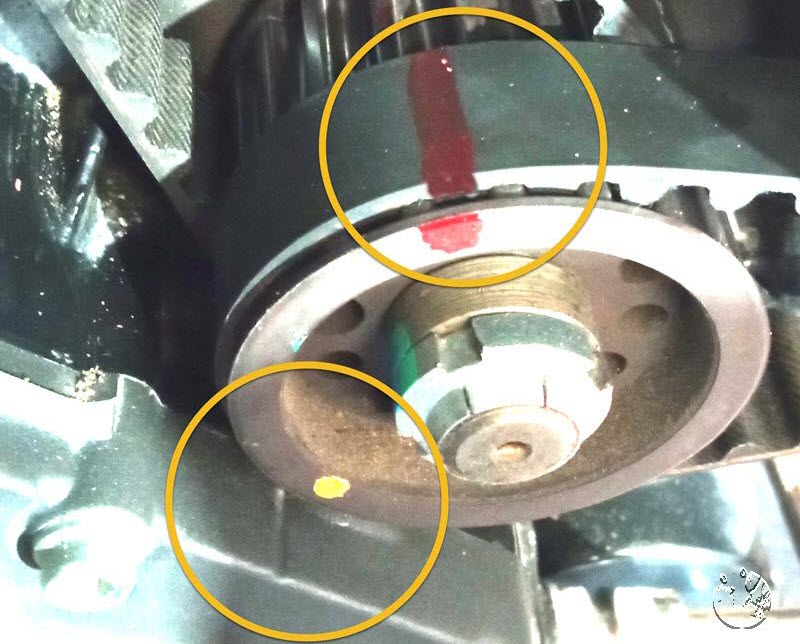 Wellenposition waagerechter Zylinder an Kurbelwelle bestimmen Ducati Scrambler 800